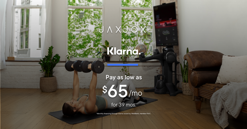 jaxjoxfitness's tweet photo. Next Level Fitness Made Affordable - We're teaming up with Klarna to offer you flexible monthly payments as low as $65/mo. Choose Klarna at checkout and start your new fitness journey! #FitnessMadeForYou
#JAXJOX #fitness #workout #homeworkout #tech #fitlife #healthy https://t.co/criMy1gkcY