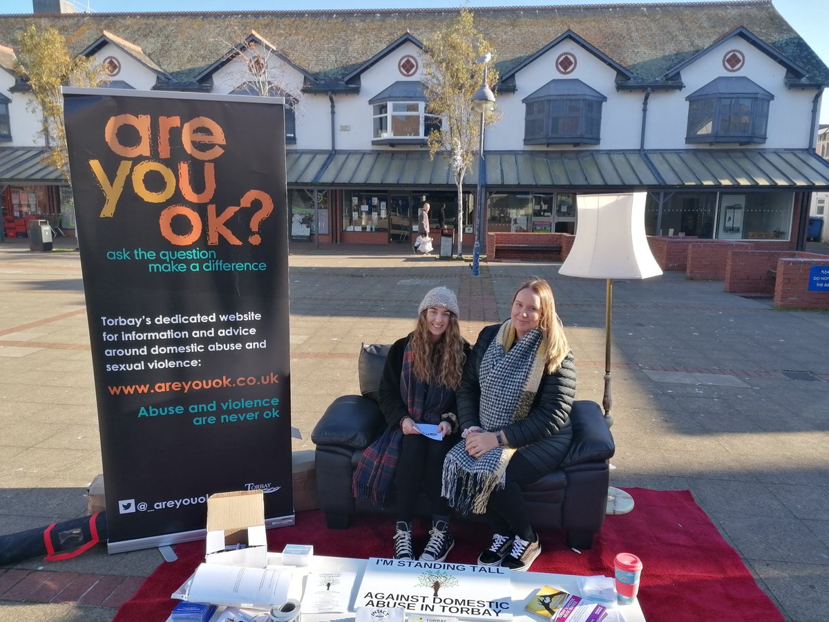 The Sofa on Tour will be in St Marychurch precinct tomorrow 2nd Dec between 10am and 2pm.  Sit down and have a chat with support services if you'd like advice or help for yourself or someone else  #16DaysOfAction #areyouok  orlo.uk/cjPYR