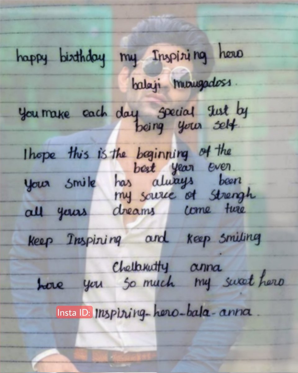 Balaji_Fanclub's tweet photo. "Happy Birthday to my Inspiring hero."

To @OfficialBalaji from an Insta Fan @/inspiring_hero_bala_anna

#HBDBalajiMurugadoss
#BalajiMurugadoss https://t.co/d83RE3jDND