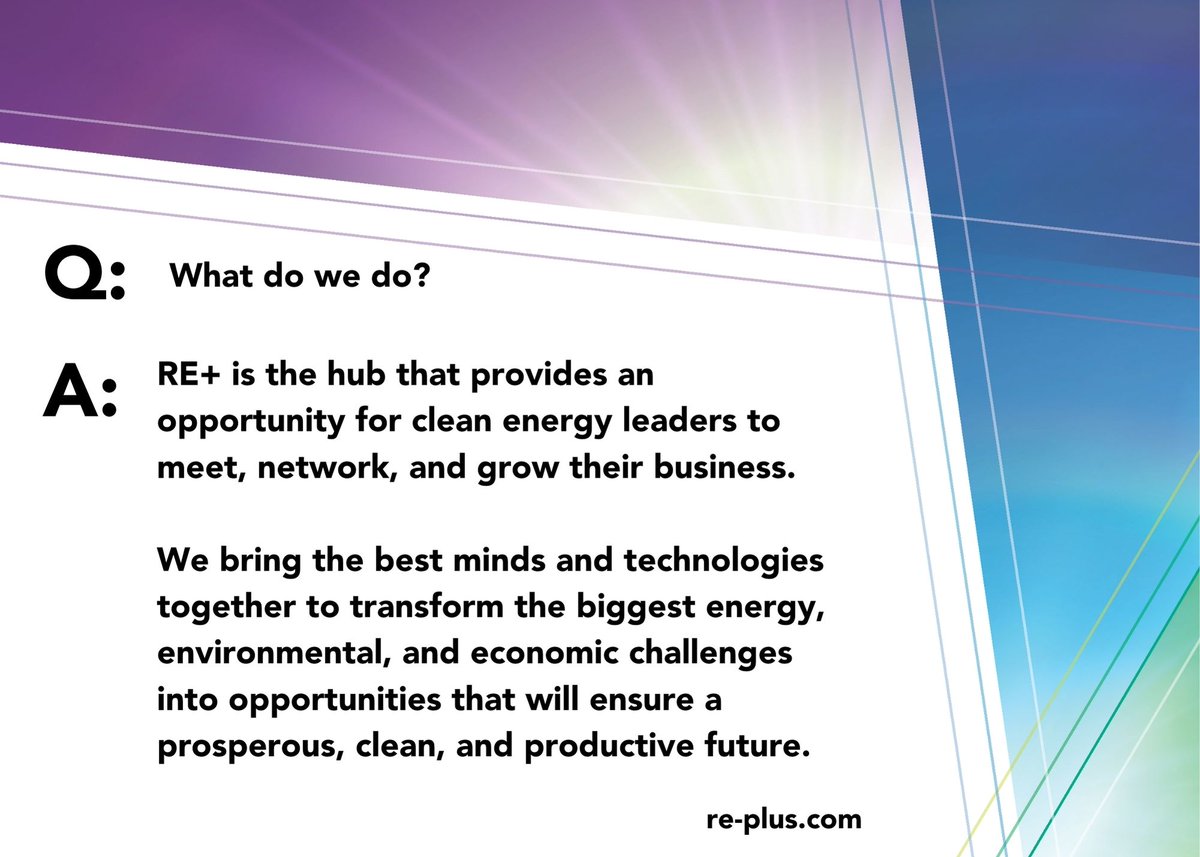We're now RE+ Events (@spiconvention) on Twitter photo RE+ is bringing the clean energy industry together to ensure a prosperous, clean, and productive future for all. Follow along at <a href="/REPlusEvents/">RE+ Events</a> for updates. #replus #SPIcon #ESIcon RE+ is bringing the clean energy industry together to ensure a prosperous, clean, and productive future for all. Follow along at <a href="/REPlusEvents/">RE+ Events</a> for updates. #replus #SPIcon #ESIcon
