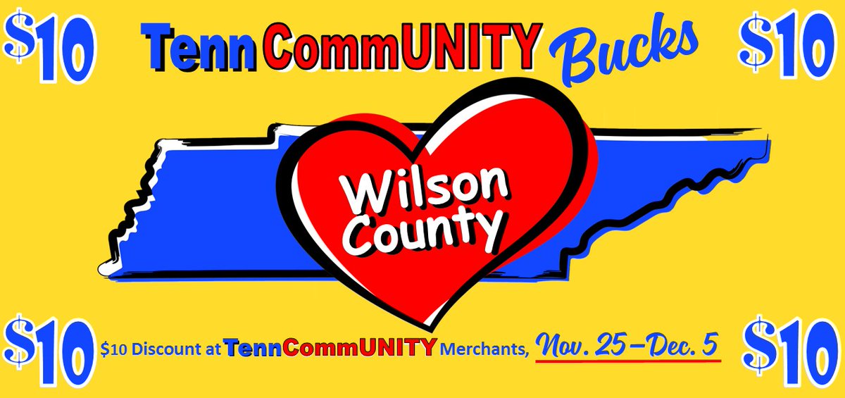 tenncommunity's tweet photo. Get out there and spend your bucks before they are all gone. If you need one please visit Volunteer State Bank in Mt. Juliet they still have some! #tennCommUNITY #supportlocal #wilsoncountystrong https://t.co/93OwTlaM6i