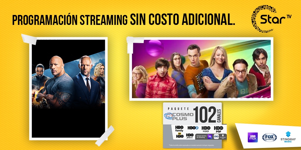 StarTVMx's tweet photo. Aprovecha al máximo tu paquete #CosmoPlus y disfruta de pelis, series, programas y mucho más desde tu TV o dispositivo. https://t.co/tdnKfHTpjb