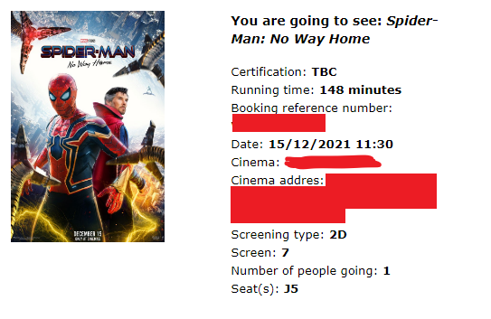 JamJarBrain's tweet photo. The hype has won me over to sit in a cinema with a mask on for 148 minutes, big fan of the MCU and will be nice to see a movie on a big screen for the first time in a few years! https://t.co/Jr1CbYC9hT