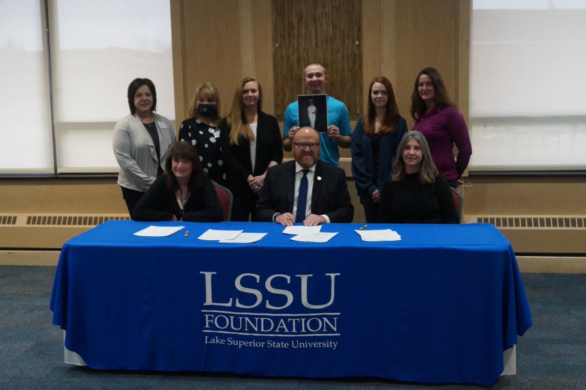 LSSUFoundation's tweet photo. The LSSU Foundation was honored to host the formal criteria signing of the Heidi Bailey Memorial Nursing Scholarship. https://t.co/G0TB9NI3io https://t.co/QLAcM2teAB
