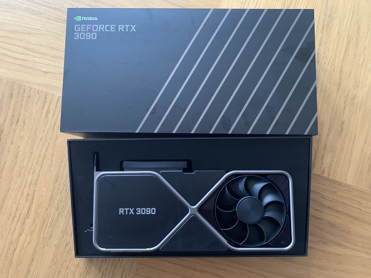 I can’t believe I won the #GTC21 raffle. Got this beautiful RTX 3090 today. Big shoutout to @ykilcher and @nvidia for this!
