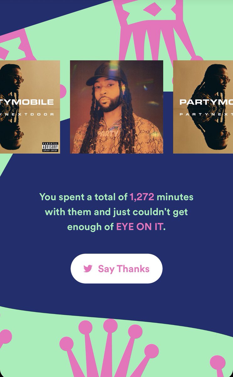 As I should 💚 <a href="/partynextdoor/">PARTYNEXTDOOR</a> my #1.