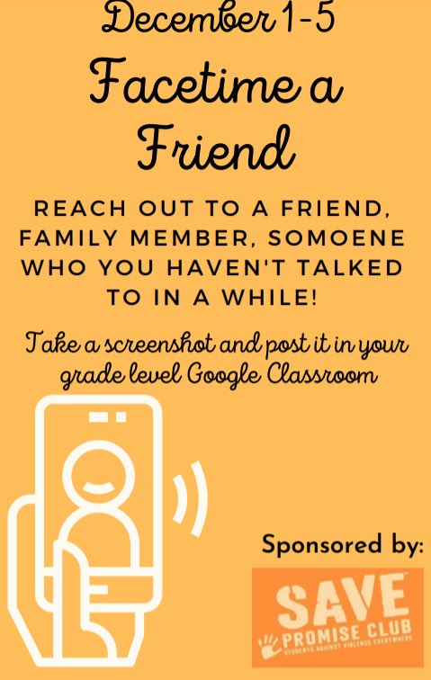 MadisonTrumbull's tweet photo. Today starts #14daysofaction  Go to your grade level Google Classroom to learn about ways in which you can participate.  Submit a screenshot or picture of a person you called or FaceTimed with who you haven���t spoken to in awhile! @sandyhook @NATIONALSAVE https://t.co/DD1tjXslgH