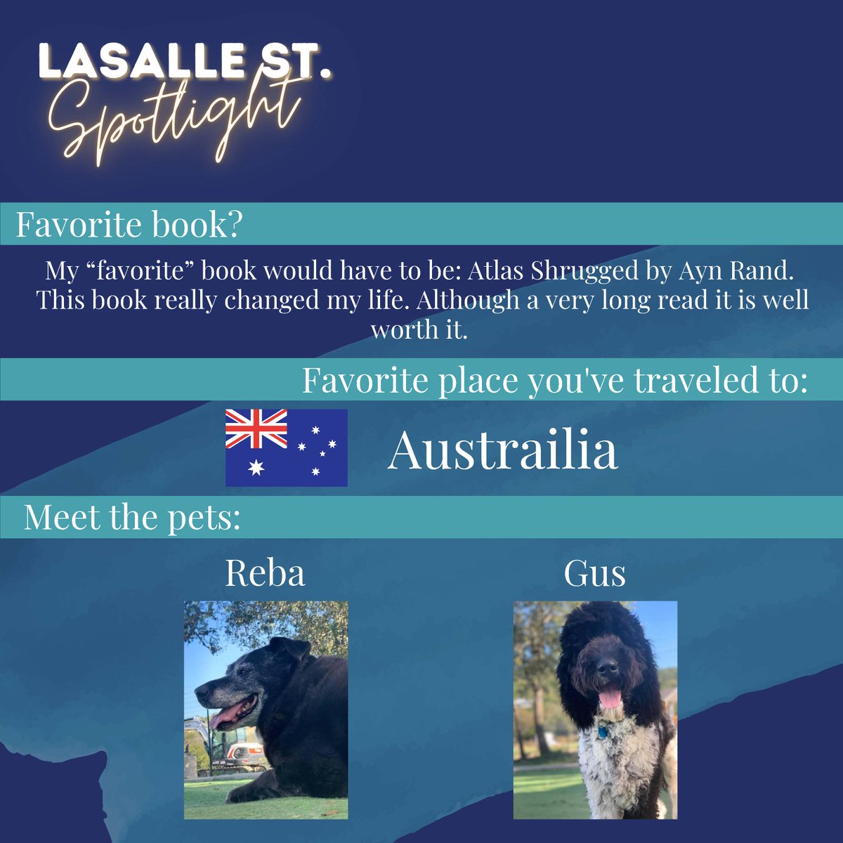 Meet <a href="/TalaricoAssoc/">JeffTalarico,CRPC®, CKA®</a>!

We welcomed Jeff to the LaSalle St. family in 2019..w/ a little help from a sandwich shop. Read more about that story below in our latest Spotlight feature &amp; get to know Jeff, his unique background, what it means to be a #KingdomAdvisor, &amp; meet his 2 pups.