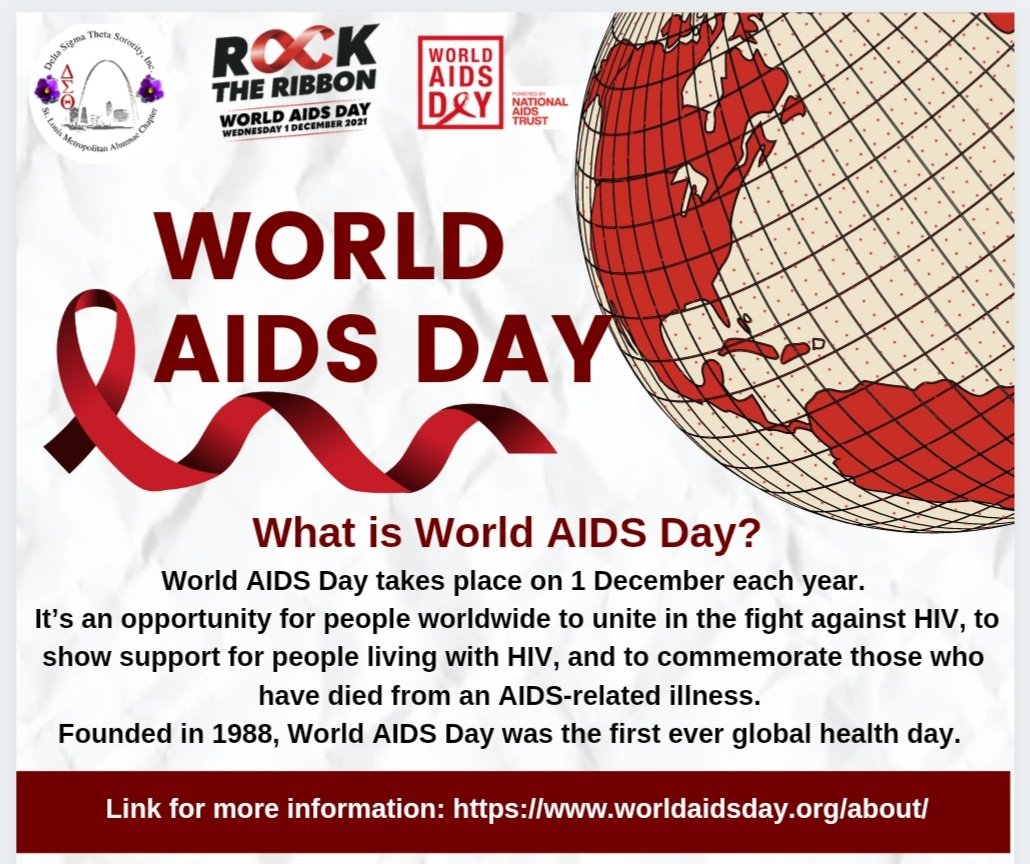 (Link for more information: worldaidsday.org/about/)

#SLMAC #WORLDAIDSDAY #ROCKTHERIBBON #DST1913