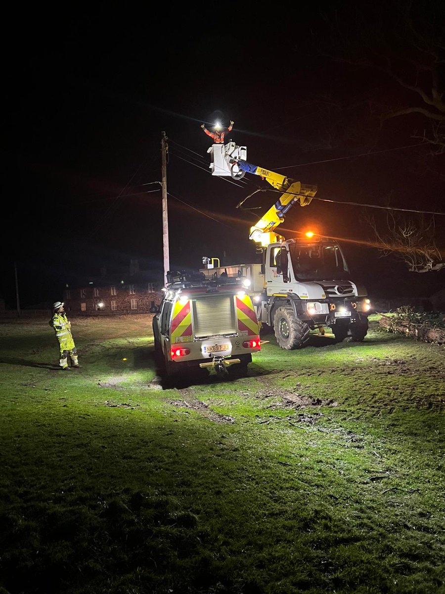 5 days after devastating storm this amazing team have managed to get all our power back on after repairing various breaks around the estate. A lot of grateful households. Living without electricity is not great in December when we are all SO dependent on it