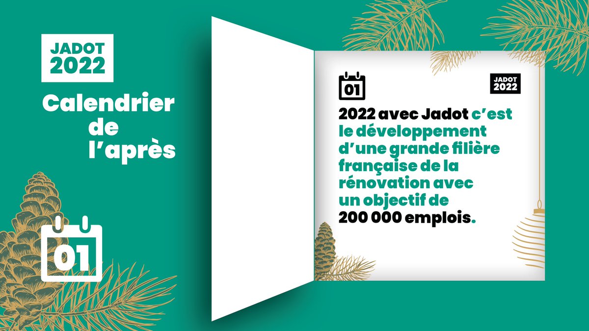 Aujourd’hui, nous sommes le mercredi 1er #décembre. ☃️
Certain·es d’entre vous ont peut-être ouvert la première case de leur calendrier de l’avent pour y découvrir un chocolat, une image, un jouet …
Nous lançons, à contre courant, le calendrier de l’après.

#Jadot2022 🌻