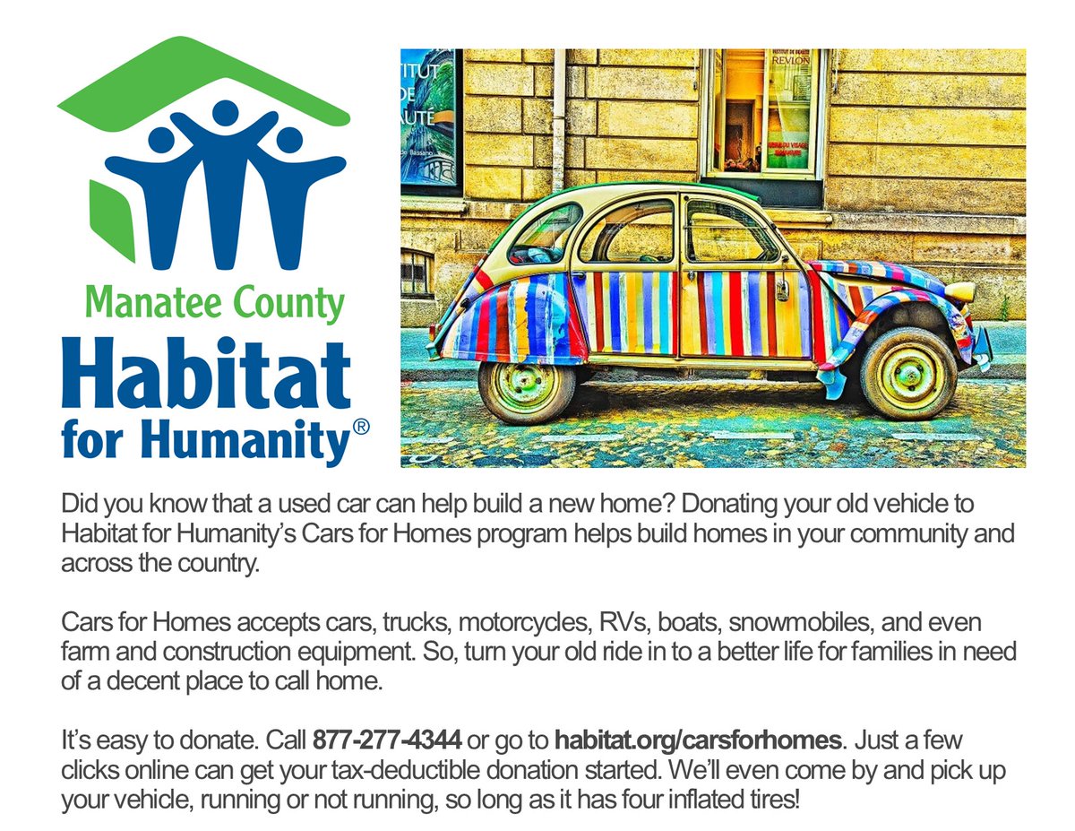 #TogetherWeBuild #ManateeHabitat #Donateyourcar