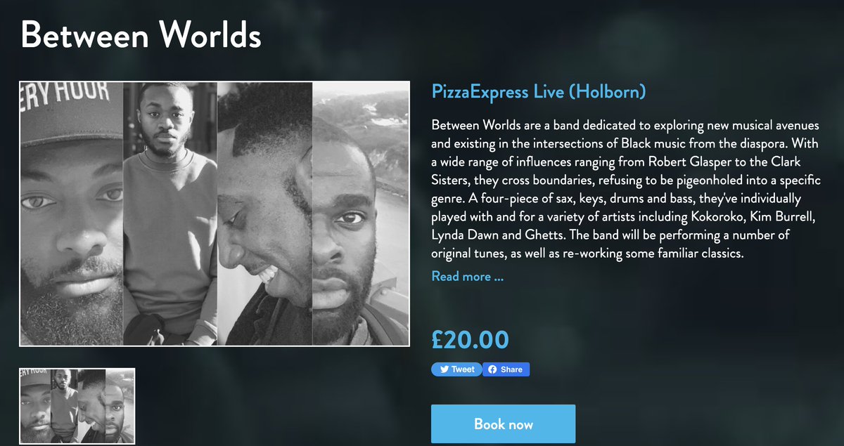 akilhenrymusic's tweet photo. So happy to announce two headline shows for my band 
@betweenworldsuk in London (26th Jan - 8pm) AND Birmingham (13th Jan - 8pm) at @pizzajazzclub!!! Tickets are on sale RIGHT NOW available here: https://t.co/liyczgMdMx

#betweenworlds #jazz #fusion #soul #funk #live https://t.co/pXy17R0xmx