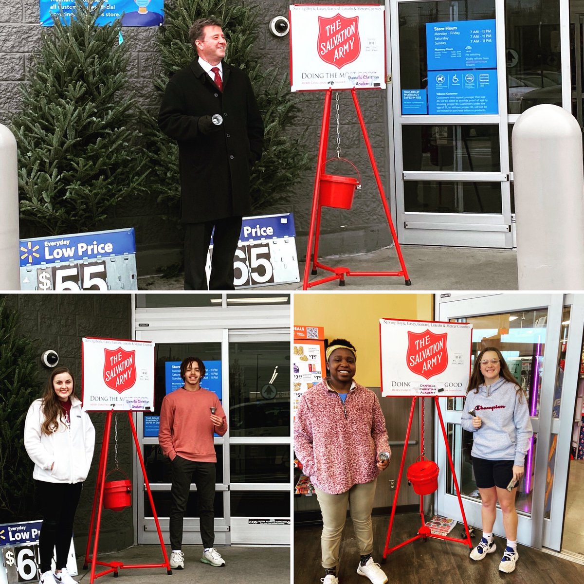 DCA_Danville's tweet photo. Mr. Ward &amp; some of our seniors were spotted today ringing the bells 🔔 https://t.co/kaInmTBFdH