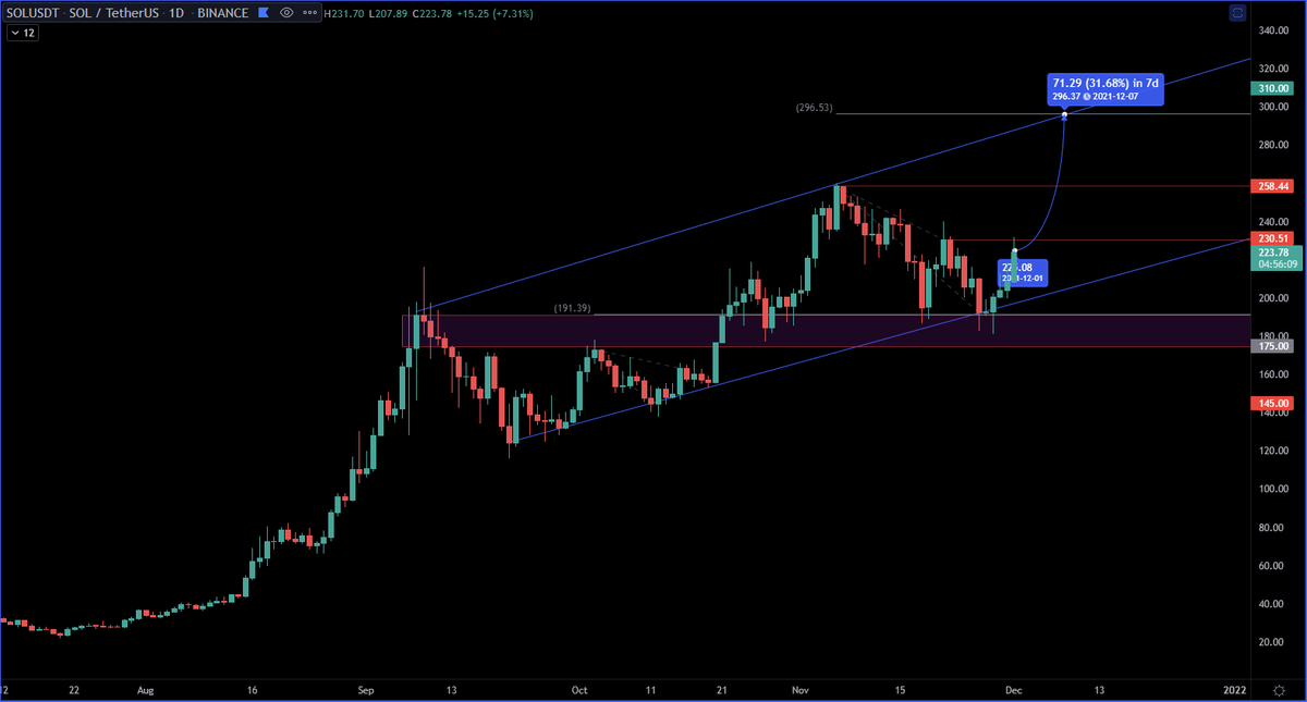 themoneybunny's tweet photo. $SOL prediction
price target 295 on Sunday 12/12/21 https://t.co/2ONGCnyB4Y