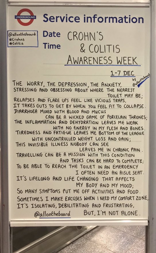 Chris_Alex's tweet photo. It’s #CrohnsAndColitisAwarenessWeek 
I’ve had ulcerative colitis most of my adult life and understand how awful it can be at times. Happy to connect with anyone on my timeline who either condition or both 😀😀 https://t.co/nygk6R45Q4