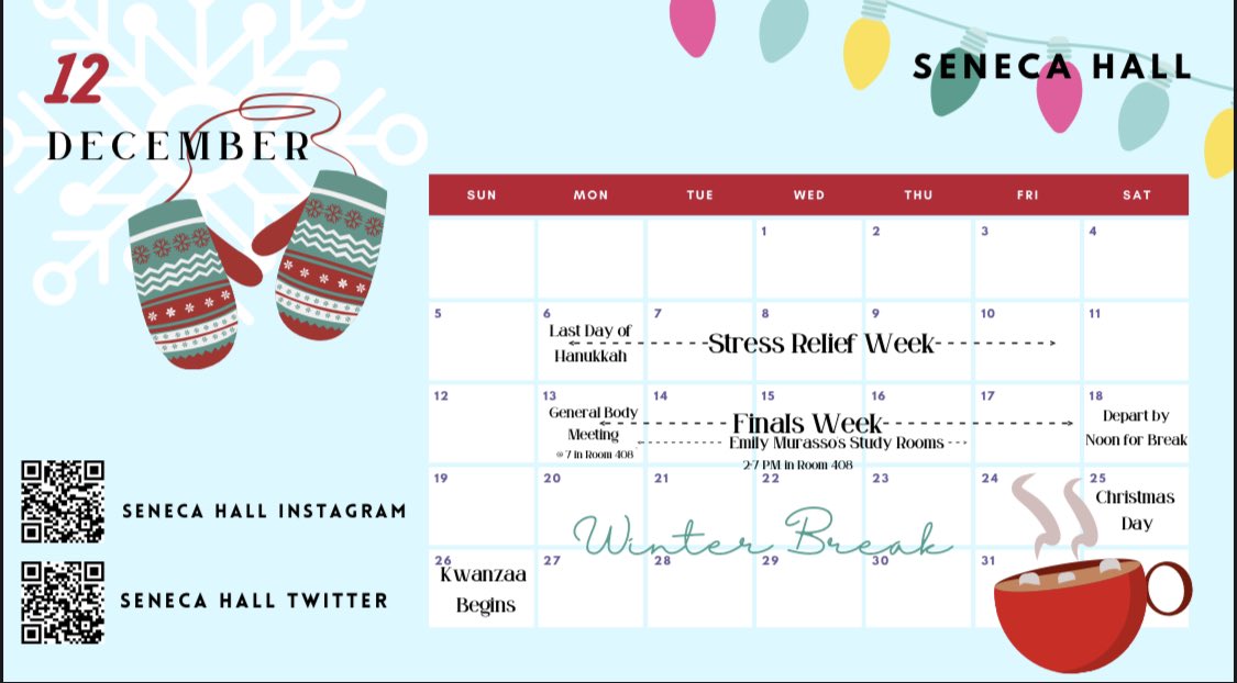 Events in Seneca this month! 🥰
