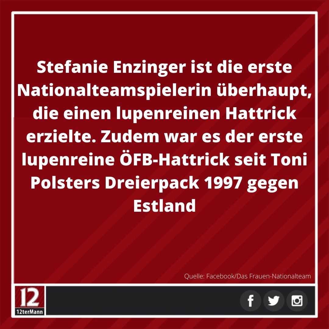 12terMann_AT's tweet photo. Stefanie #Enzinger erzielte im WM-Quali-Spiel gegen Luxemburg, nach über zwei Jahrzehnten, den ersten lupenreinen ÖFB-Hattrick.
Kann sich noch jemand an den Dreierpack von Toni Polster erinnern? 🤔

#LUXAUT @oefb1904 @SKNStPoelten https://t.co/QTSo3jC2ix