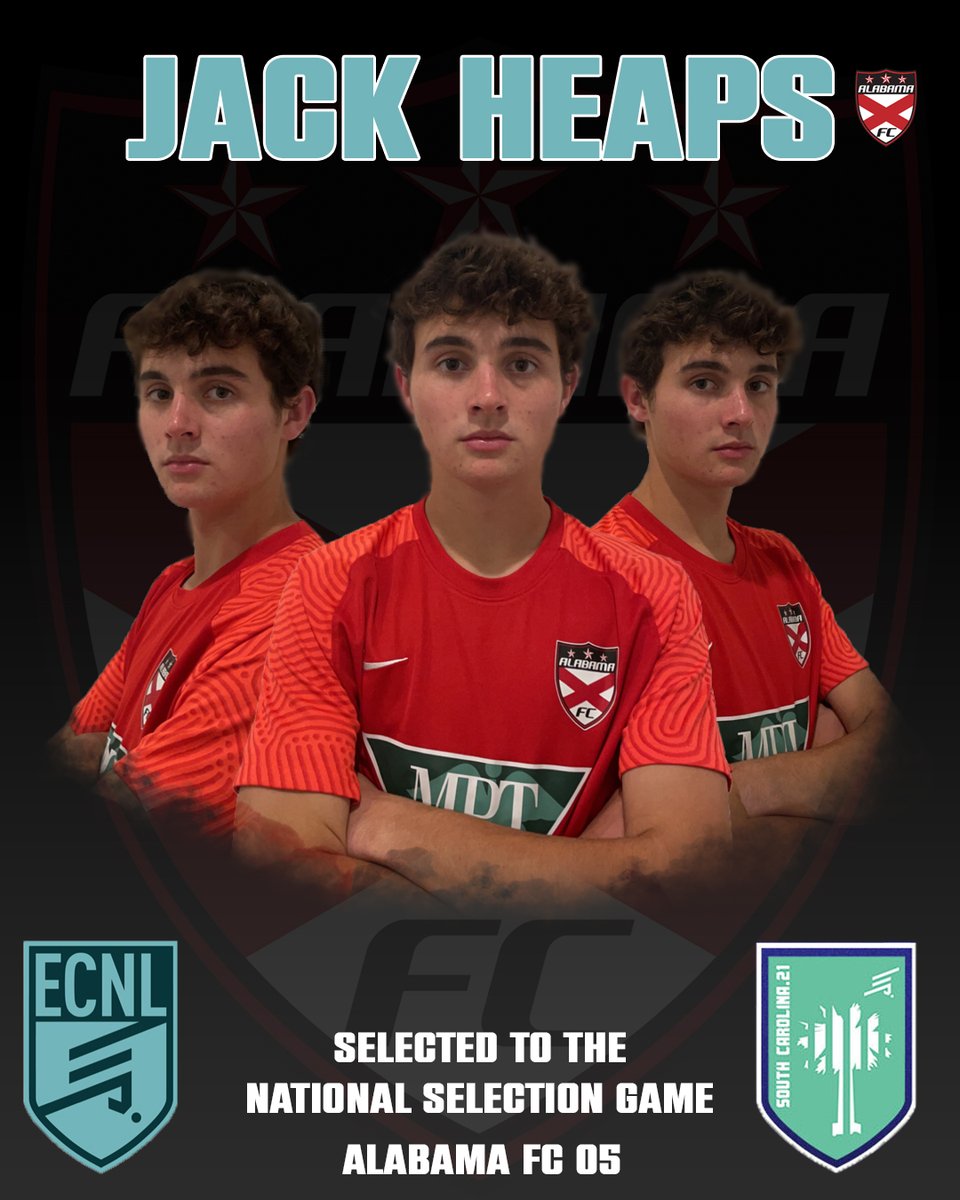 Bham_United's tweet photo. Rosters have been announced for the ECNL South Carolina National Selection Game.
A big congratulations to our very own AFC 05 Player Jack Heaps for being selected.
#ECNLSC #AlabamaFC https://t.co/pNzWx05lpE