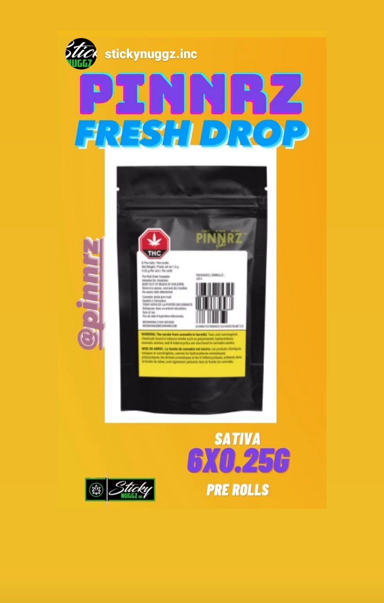 stickynuggzinc's tweet photo. On the shelf and on the fly with @pinnrz on the #fortyork #stickynuggz #prerolls #cannabisculture https://t.co/8opR5fsfxA