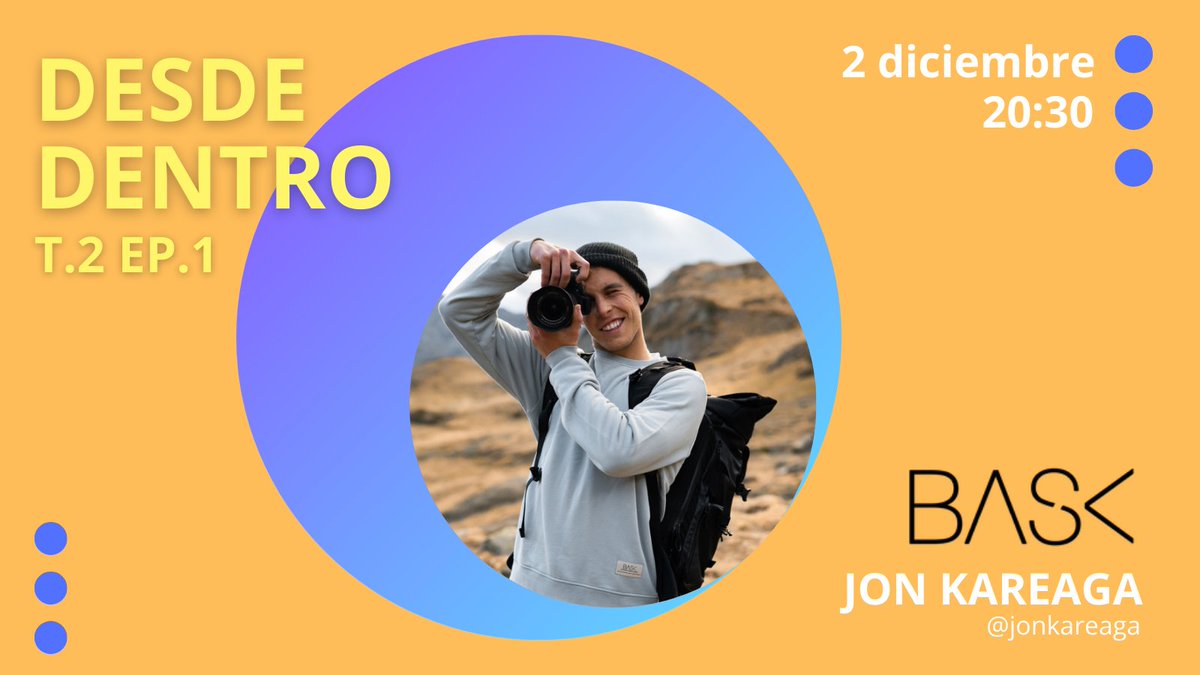 Mañana vuelve Desde Dentro.

Hablaremo del marketing del Black Friday con una de las marcas que ha decidido darle la vuelta a esta fecha: <a href="/baskbrand/">Bask</a> 

Eso y toda la historia detrás de la marca y su forma de comunicar con <a href="/JonKareaga/">Jon Kareaga</a> 

20:30 en twitch.tv/itziaroltra