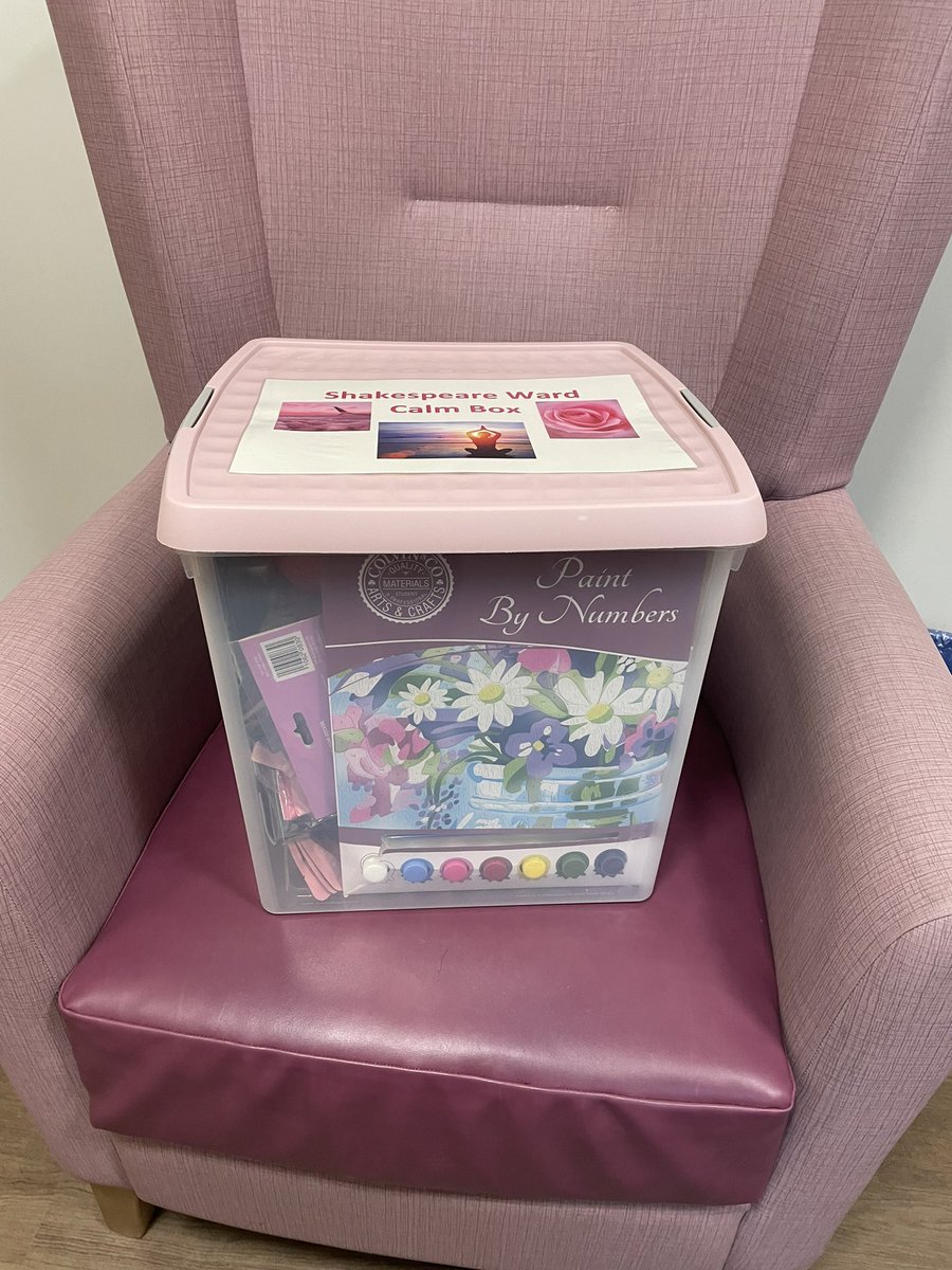 adelebarker_x's tweet photo. Our calm box on @WardShakespeare  has been revamped and restocked to aid the ladies recovery 💕 @Safewards @WeAreLSCFT  @NemeaJade https://t.co/fugEcJvtOB