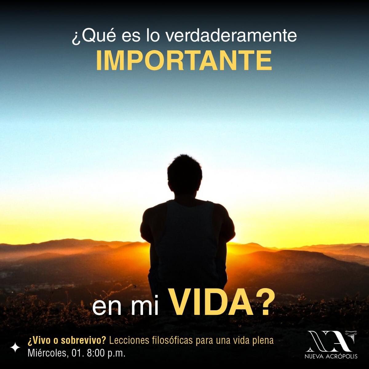 AcropolisCaj's tweet photo. ¿Te has preguntado qué es lo más importante en la vida?

💡 Charla: ¿Vivo o sobrevivo?
Lecciones filosóficas para una vida plena

🔼 Puedes asistir de manera presencial o virtual
👉🏻 Regístrate aquí: https://t.co/TyCjcQXeSq
✅ HOY, miércoles 01 de diciembre, 8:00 p.m. https://t.co/WDcdNWSL9M