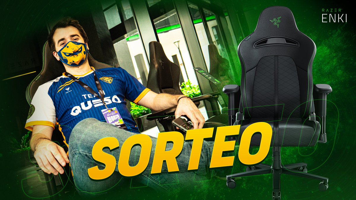 ¡Celebramos nuestra nueva imagen con un sorteo navideño 🎄 de la mano de <a href="/TeamRazer/">Team RΛZΞR</a>!

Da RT aquí y FW a <a href="/TeamQuesoGG/">Team Queso</a> y <a href="/TeamRazer/">Team RΛZΞR</a> para tener la oportunidad de ganar una silla Razer Enki

En una semana decimos ganador. ¡SUERTE! 🍀 #VamosTQ