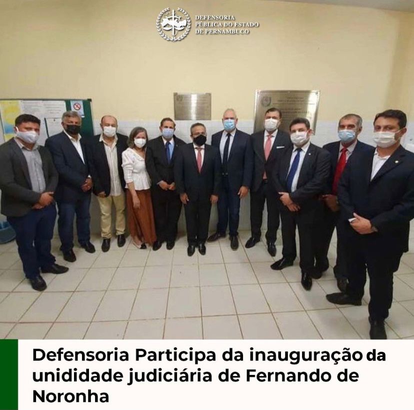 A Defensoria Pública de Pernambuco participou, na última sexta-feira (26), da inauguração da Unidade Judiciária de Fernando de Noronha. 
O Defensor Público Vinícius Tonon representou a Instituição. 
A prestação jurisdicional de Fernando de Noronha é atrelada à Comarca do Recife.