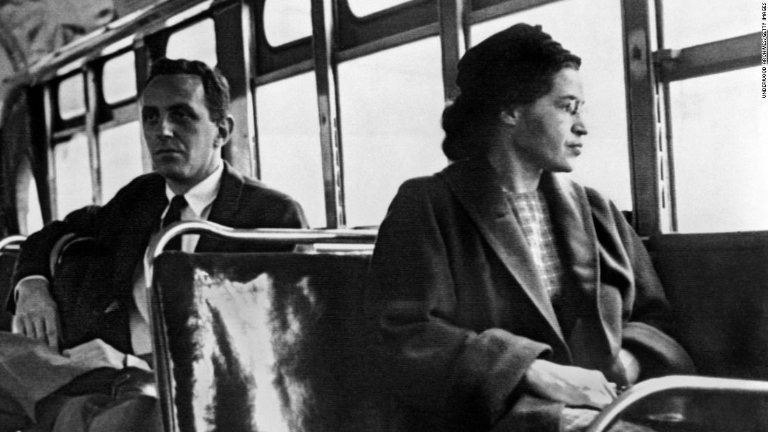 OTD in 1955, in Montgomery, Alabama, Rosa Parks refused to give up her bus seat to a white man &amp; was arrested. This led to the Montgomery bus boycott that became an early flashpoint in the civil rights movement.