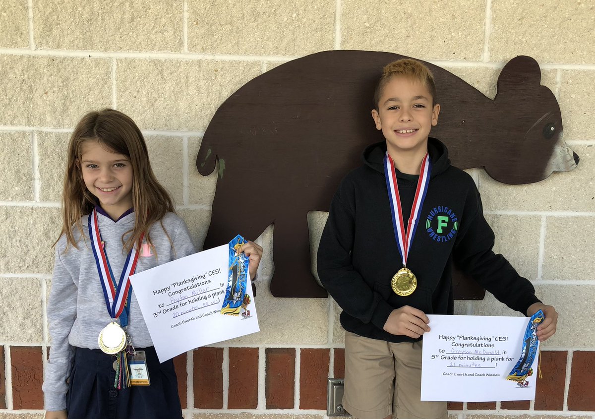 Top “Planksgiving “ winners in the entire school!!!!!@PaulieEwerth <a href="/ccpsDRIVE2BFIT/">ccpsDRIVE2BFIT</a> <a href="/BlueZones/">Blue Zones</a> <a href="/collierschools/">Collier County Public Schools</a> <a href="/CESCorkyBear/">Corkscrew Elementary</a>