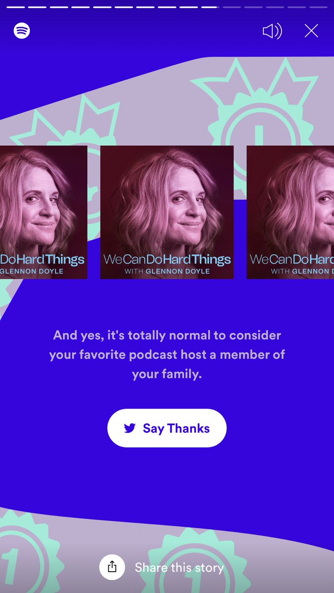mslulli's tweet photo. @GlennonDoyle So Spotify says i can consider you a member of my family. Thanks for hosting the greatest podcast ever  ❤️ https://t.co/gQpYFL8DIt