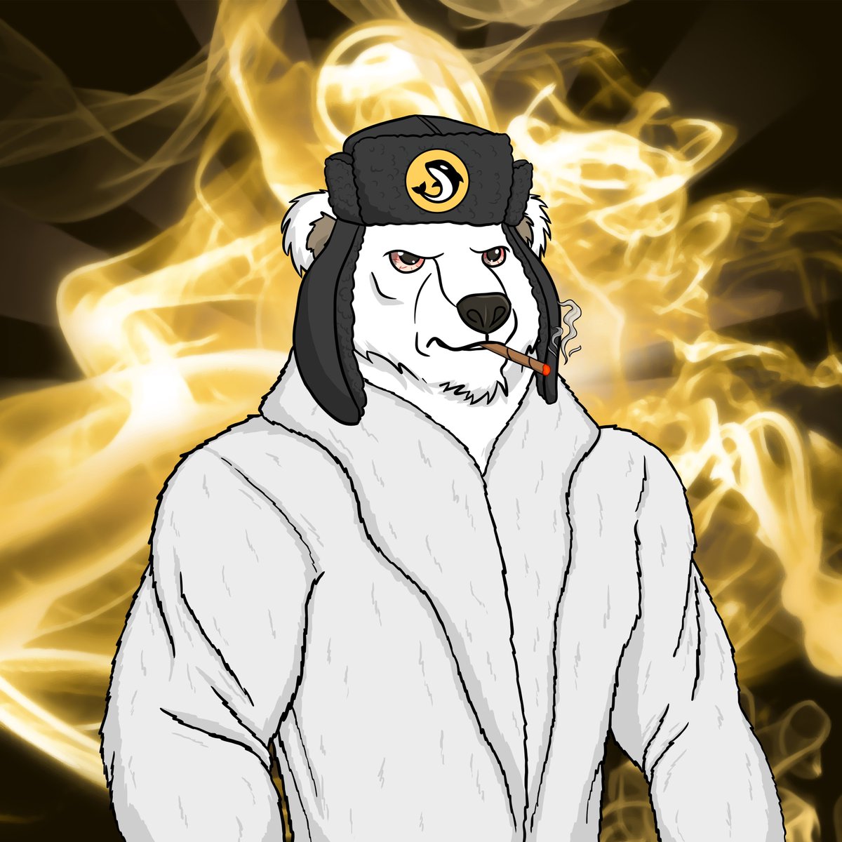 GT86HATER's tweet photo. @NFTcollector00 Bear in robe? Yes. Logistical sense? Very little. Do I want one? Yes. @RoyalBears_  minting tomorrow. https://t.co/s5C2UYZBnO
