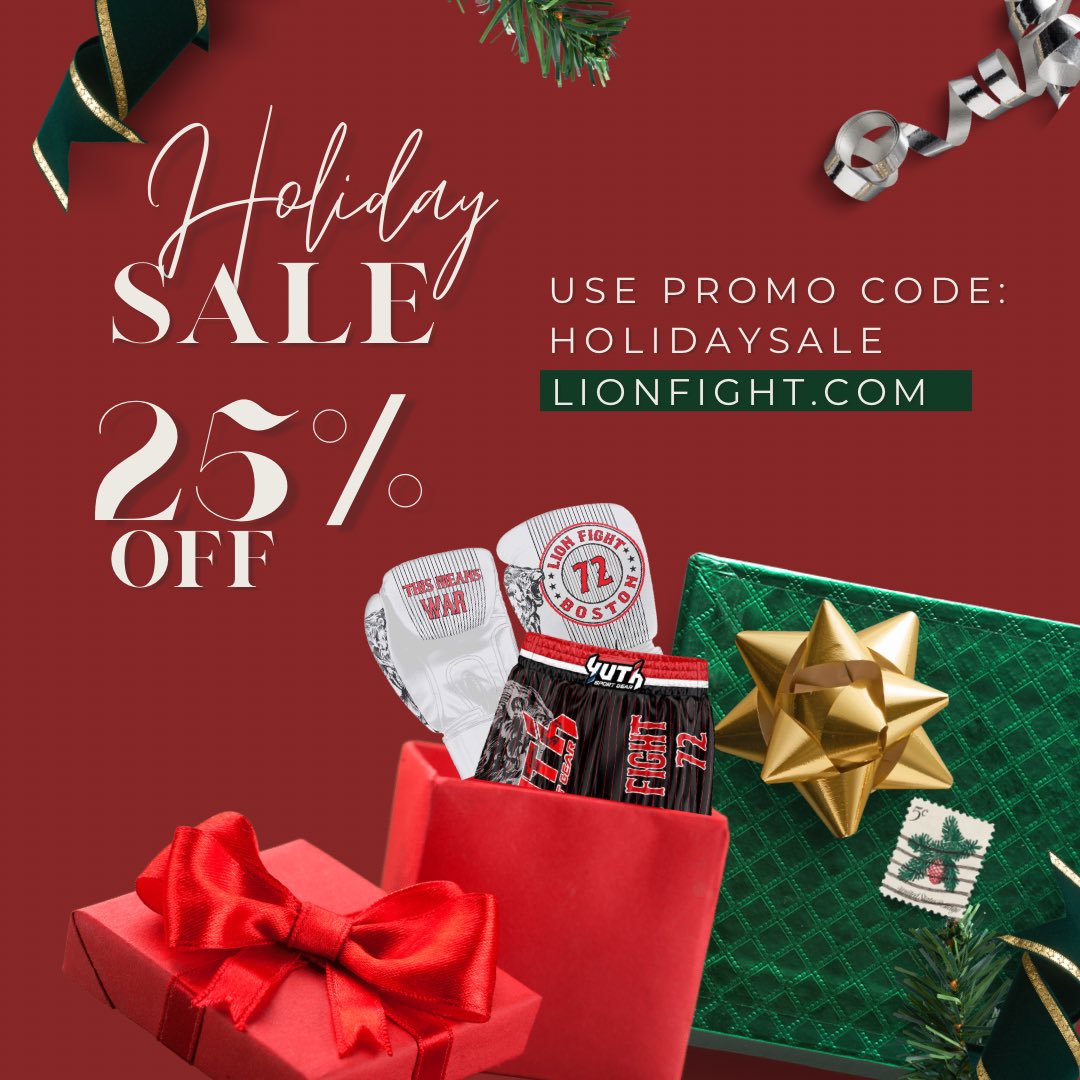 LionFight's tweet photo. We’ve extended our sale! 

Holiday List ✅

Save up to 25% off when you use code #holidaysale https://t.co/pkfbh3LjOd