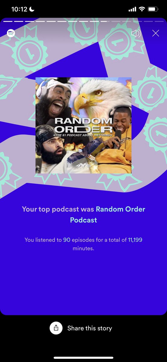 HipHopMadness5's tweet photo. Heard that Spotify wrapped dropped or sum 🦅 🦅 @RandomOrderShow https://t.co/tGh0hYsq4M