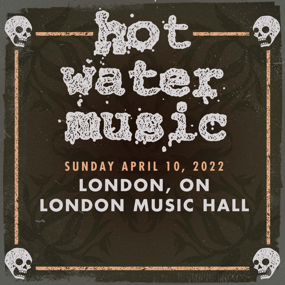 🚨🚨JUST ANNOUNCED!!!🚨🚨
<a href="/HotWaterMusic/">Hot Water Music</a> return to #LdnOnt on Sunday April 10th at @LondonMusicHall, with special guests to be announced!!

🎟Tickets on sale Friday December 3rd 10AM at londonmusichall.com 

✅Join the event: bit.ly/3pilFFl
#ldnent #ldnevnt