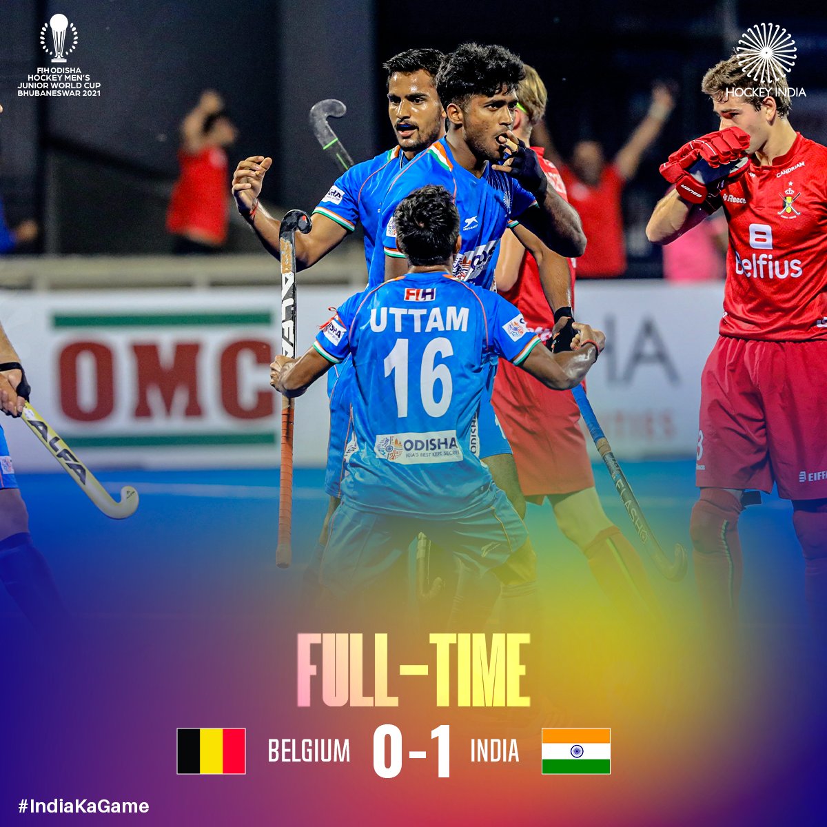 TheHockeyIndia's tweet photo. Houston, we are into the semis 🇮🇳💙

India Colts have done it 💪

#IndiaKaGame #JWC2021 #RisingStars https://t.co/oSQmRk28PQ