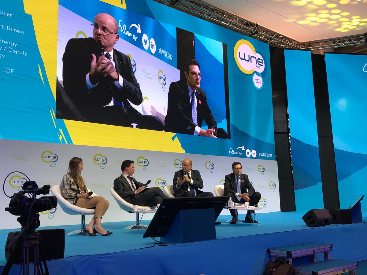 Place à la discussion, avec un débat sur le nucléaire et l'hydrogène 💬

Oui, l'électricité nucléaire pourra être utile pour produire de l'hydrogène décarboné, notamment aux heures creuses 📉
#WNE2021