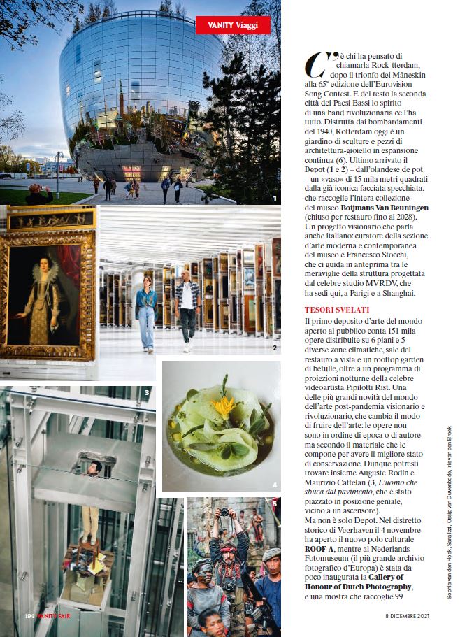 Il mio reportage per <a href="/VanityFairIt/">Vanity Fair Italia</a> is out today! 🥳Grattacieli-scultura, musei da record e uffici galleggianti: sono tornata a #Rotterdam per scoprire gli indirizzi cult di una città in trasformazione. Vi aspetto in edicola!❤️