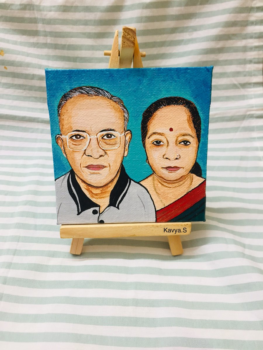 s_kavya's tweet photo. Gift something really special for your loved ones.. Not going out .. get handmade portrait at your doorstep .. #portrait #smallbusiness #handmade #artistontwitter https://t.co/ztGS17hoRz