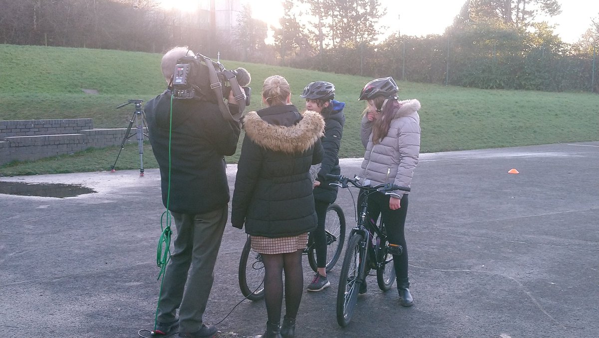 MissRussellCV's tweet photo. Proud moment! Our fantastic children being interviewed by #STVNews for winning Bikeability Scotland School of the Year! @CyclingScotland @ActiveSchoolsED https://t.co/mbieiiJw40