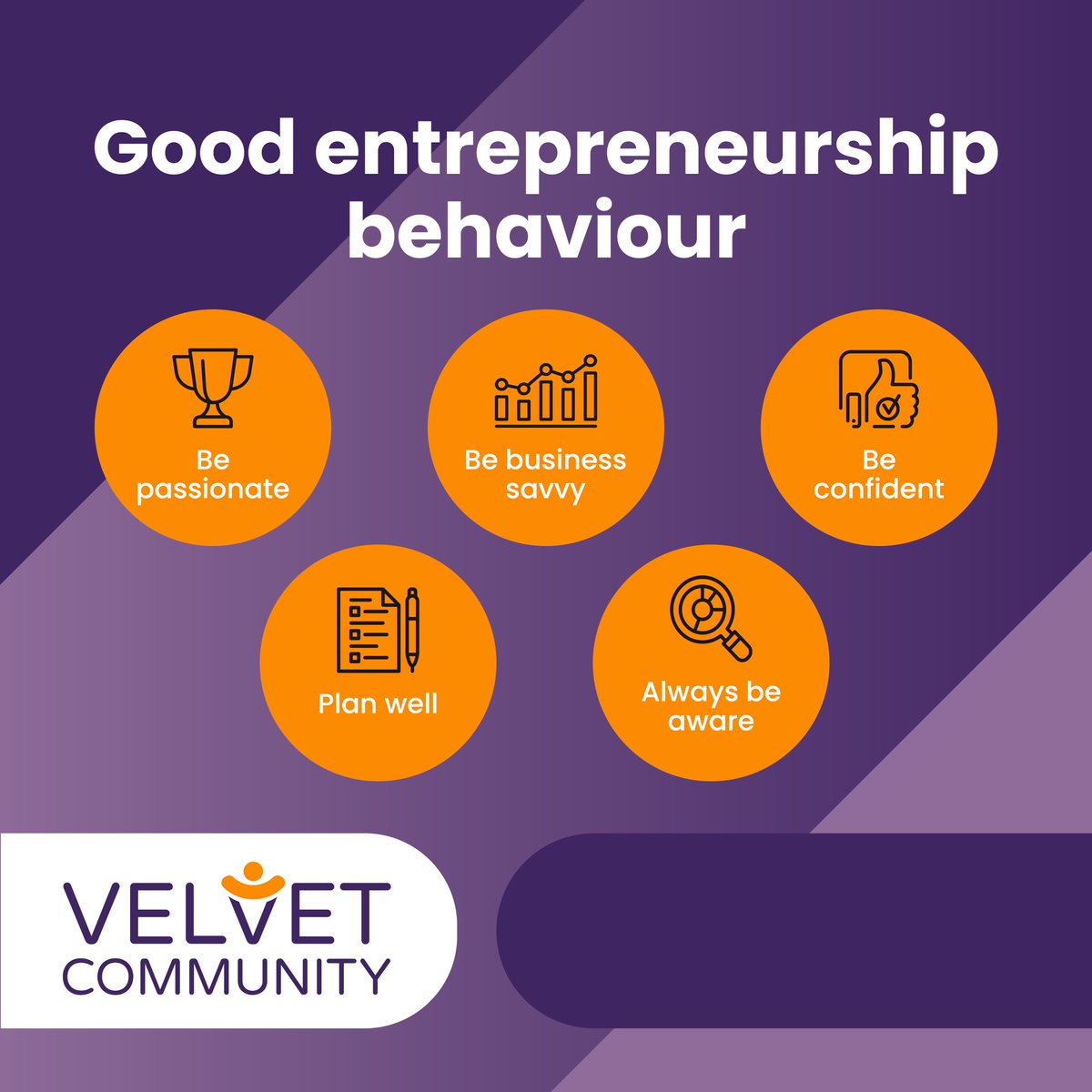 Starting your own business is one of the most rewarding &amp; challenging projects you can take on.
#Entrepreneurship is not something you need to be born with, but rather learnt using certain good behaviours. 
1. Be passionate
2. Be business savvy
3. Be confident 

#WatchThisSpace