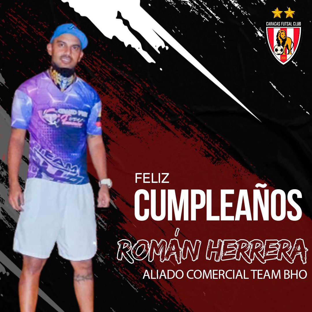 Caracasfutsalc's tweet photo. Desde el seno del bicampeón del #Futsal venezolano, le enviamos nuestras más sinceras felicitaciones a Román Herrera, CEO de nuestro aliado comercial #TeamBHO este #1dic Feliz cumpleaños Román. https://t.co/otCBO7gafY