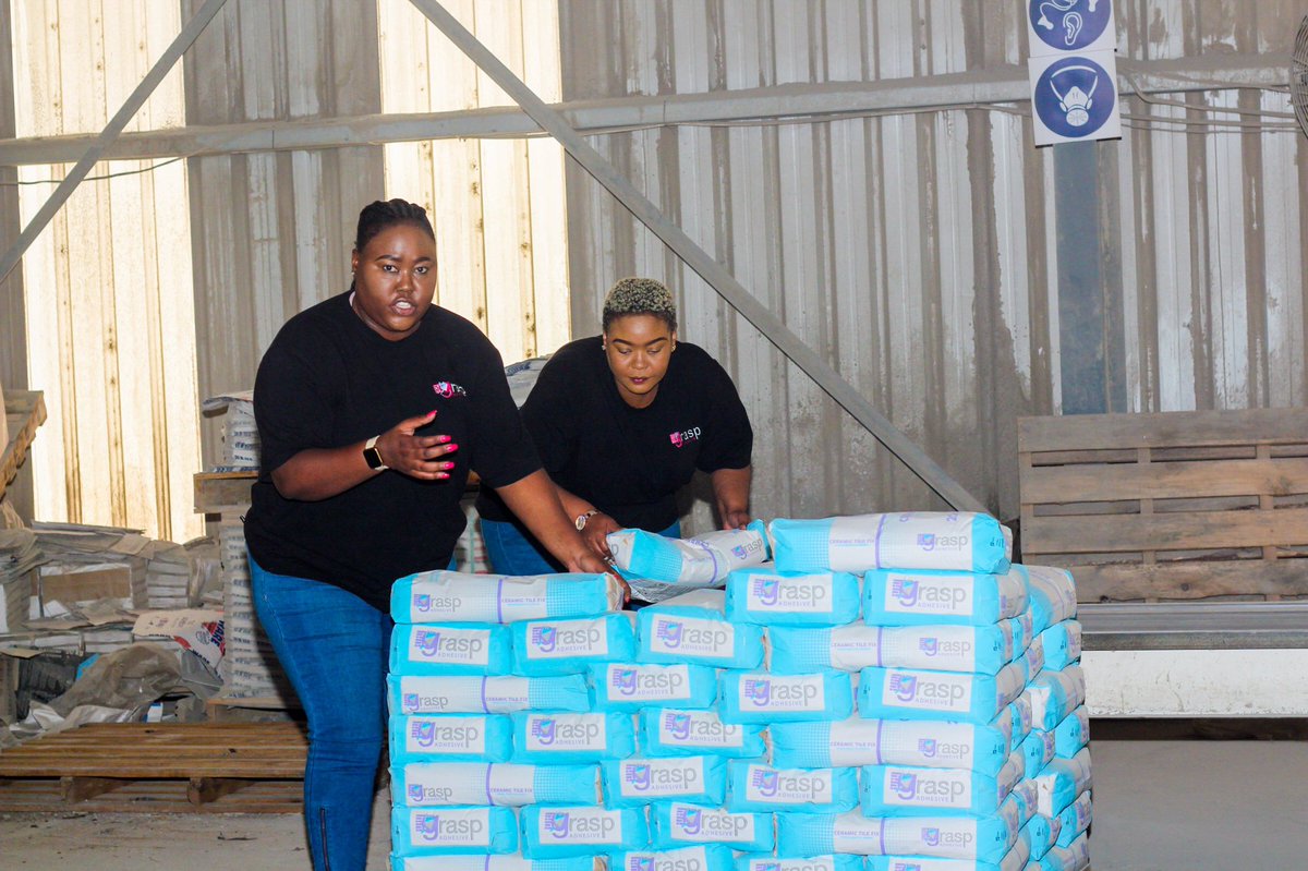 GraspAdhesive's tweet photo. Here’s to the first of its kind 🥂

Grasp Adhesives Pty Ltd is 100% black female owned, specializing in Floor preparation and tiling adhesives. 
We produce a wide range of quality products, currently supplying over 65 Hardware stores nationwide.
We are the “GAME CHANGERS” 🙂 https://t.co/Zi7RPUruvn