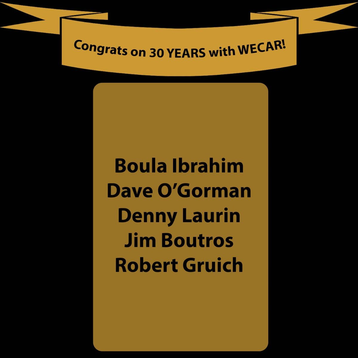 wecrealtors's tweet photo. Please join us in celebrating our Long Term Members!
Today we recognize our 30-Year Members! Let’s give them a virtual round of applause!
 
#WECAR #WindsorEssex #Celebration #LongTermMember #MemberRecognition #YGQREALTORS #ThirtyYears https://t.co/fvZTyispk6