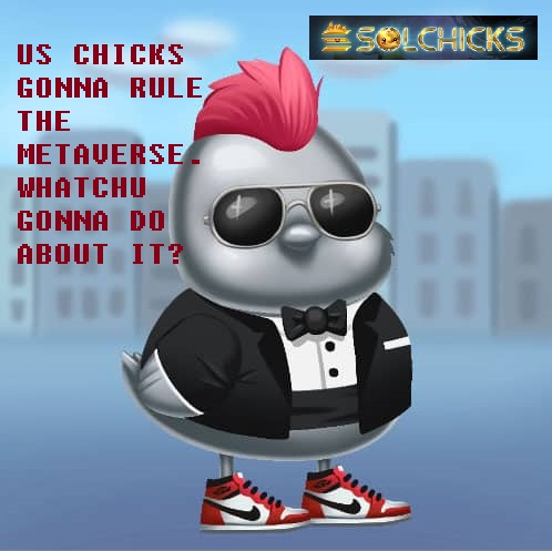 SyazMeta's tweet image. #SolChicksArt @SolChicksNFT I'm a chickster now 😆Whatchu gonna do about it? 
#SolChicksFam