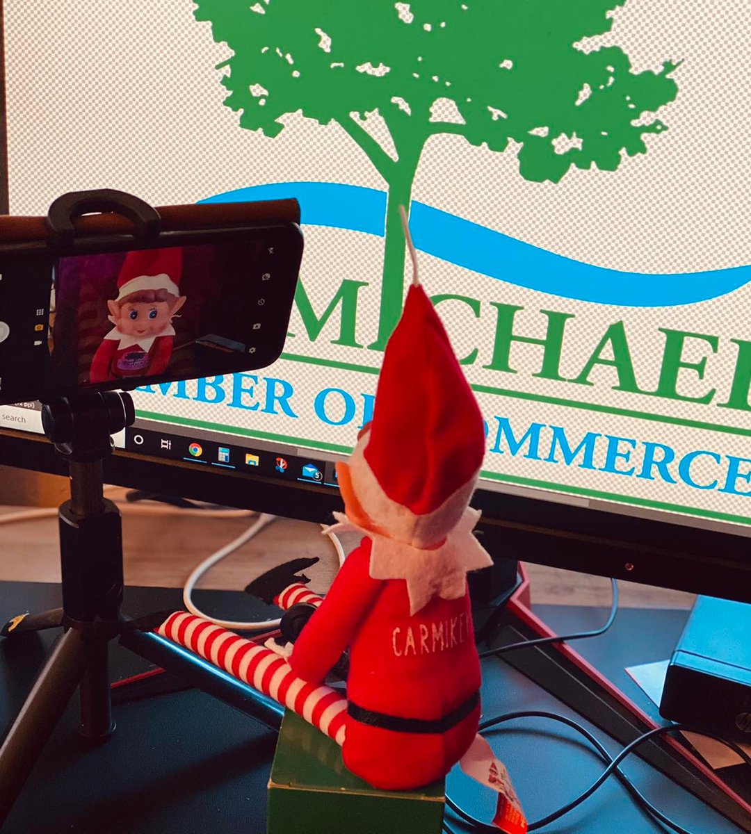 carmichaelcc916's tweet photo. Carmikey the Mischivious Chamber Elf is on the loose. Check out our FB Page to win prizes for finding Carmikey!  https://t.co/0fTjietENC https://t.co/pTG11jM68Z