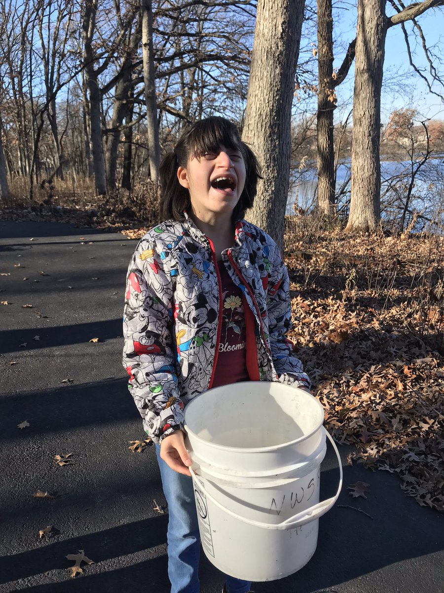 KirkVoc's tweet photo. Great afternoon to work at SLOEC. We worked on the rock border, collected acorns for planting, sprinkled grass seed and picked up twigs for the kindling boxes.@SunriseLakeOEC @NSSEO_org https://t.co/h4LP2kG08U