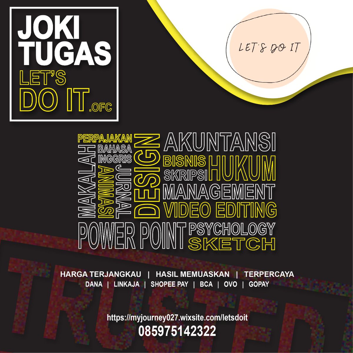 LetsdoitOfc's tweet image. #jokitugas #zonauang #jokitugaskuliah