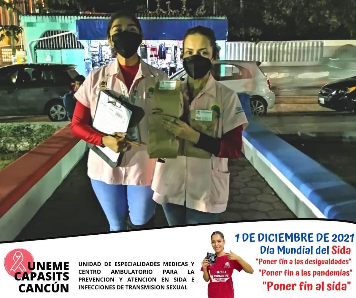 UCapasitsCan's tweet photo. CAPASITS Cancún,se suma a esta respuesta de "poner fin a las desigualdades", "poner fin al sida" y "poner fin a las pandemias". Se colaboró con el Ayuntamiento de Puerto Morelos en una Jornada de Pruebas Rápidas de VIH, Sífilis y Hepatitis C por el “Día Mundial del sida 2021". https://t.co/VGaCHs4OT0